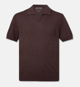 Corneliani Polo Knit, Brown, 56, Packshot View