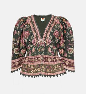 Farm Rio All-over Floral-print V-neck Blouse, Packshot View