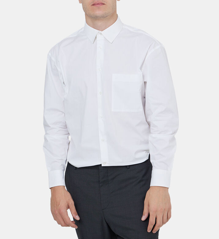 قميص مطاطي من مزيج قطن البوبلين