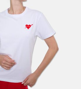 The Kooples Heart-print Crewneck T-shirt, Model View