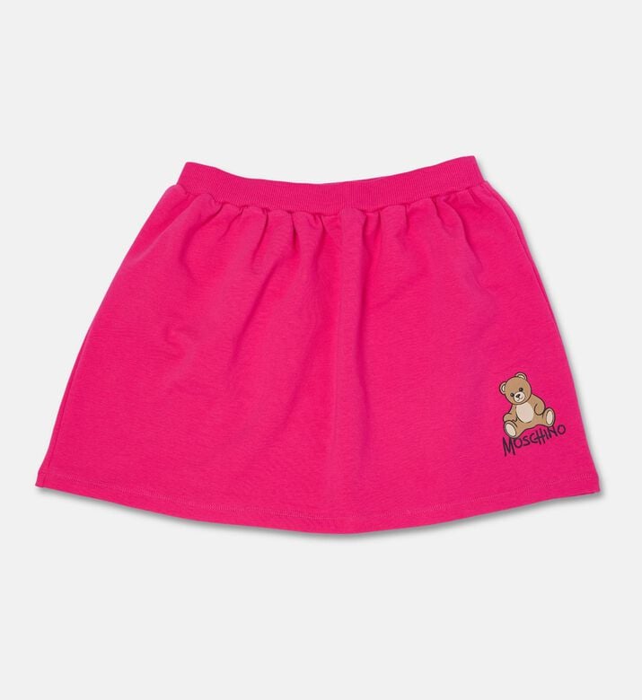 Moschino Kids Logo Bear Flared Mini Skirt, Packshot View