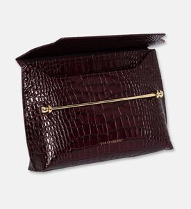Strathberry Stylist Embossed Croc Crossbody Bag, Burgundy, Packshot View