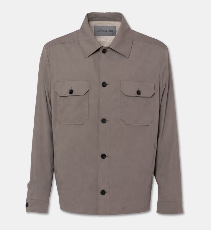 Corneliani Structured Virgin Wool Blend Overshirt, Packshot View