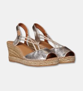 Toni Pons Metallic Wedge Slingback Espadrilles, Light-gold, Eu-39, Packshot View