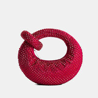 Crystal Embellishment Mini Top Handle Bag