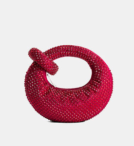 Crystal Embellishment Mini Top Handle Bag