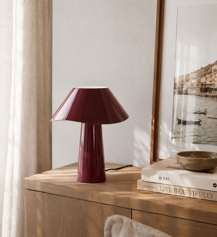 Leitmotiv Amino Wavy-shade Table Lamp, Purple, Packshot View