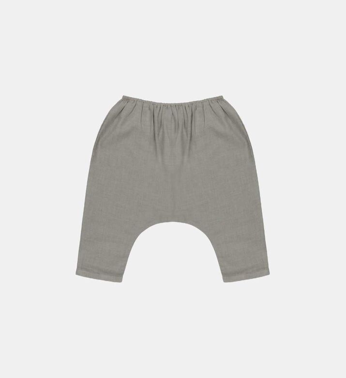 Jules and Juliette Paris Arsene Elastic Waist Cotton Pants, Beige, 3m, Packshot View