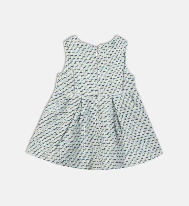 Tweed Sleeveless Flared Dress