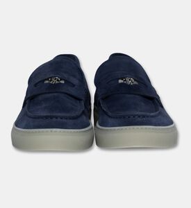 Roberto Cavalli Suede Slip-on Loafers, Navy, Eu-44, Packshot View
