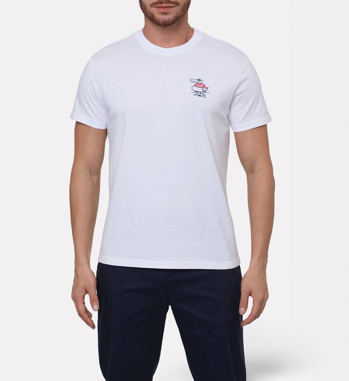 Maison Labiche Embroidered Crocodile T-shirt, Model View
