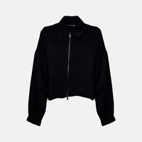 Georgette Back Lace Bomber Jacket