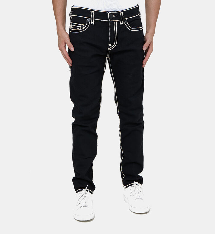 Contrasted Lines 5-pockets Denim Pants Contrasted Lines 5-pockets Denim Pants