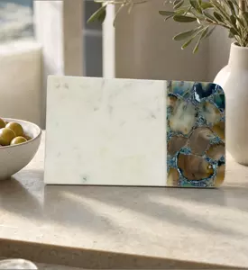 Home Deco and More Ocean Marble Platter, Model View