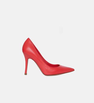 Leather Pointed-toe Stiletto Pumps