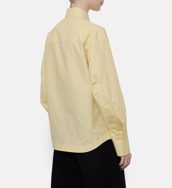 The Attico Diana Poplin Curved Hem Shirt, Model View