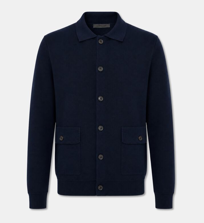 Corneliani Button-front Knit Shirt Jacket, Packshot View