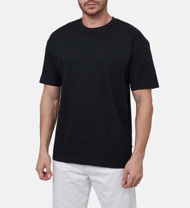 تيشيرت قطن بقصة عادية وأكمام قصيرة