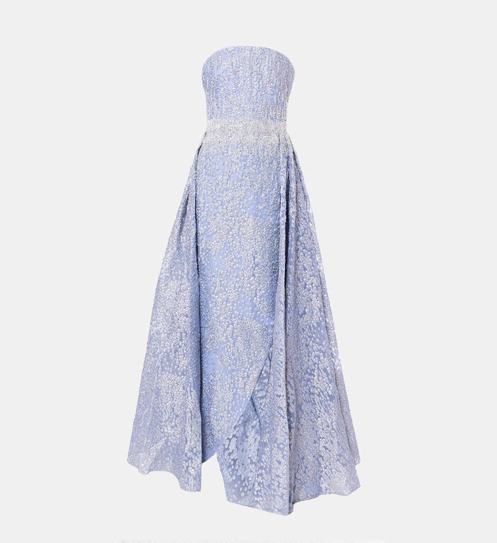 Embellished Bandeau Flared Gown Embellished Bandeau Flared Gown