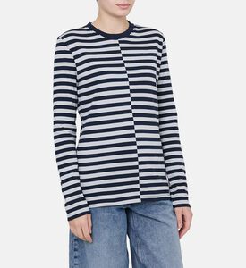 تيشيرت سافيري بأكمام طويلة مخطط