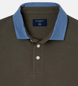 Woven Cotton Sweater Polo Shirt