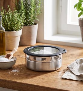 Rosle Silicone Edging Lid Jar, Silver, 16-cm, Model View
