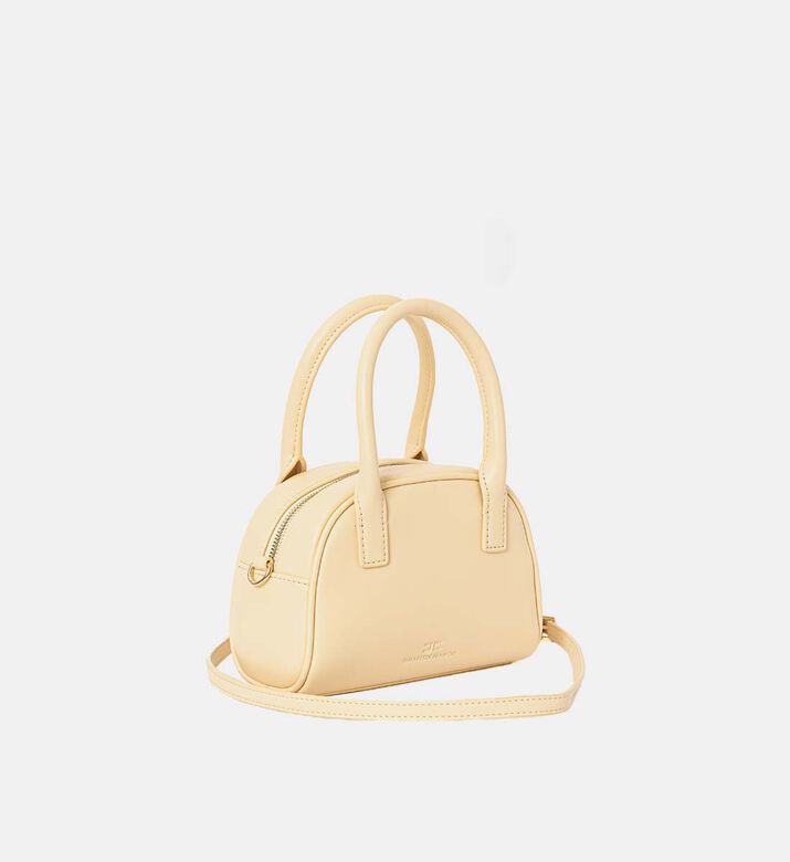 La Mia Bambina Mini Top-handle Logo Bag, Yellow, Packshot View