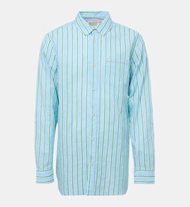 قميص دوبي مخطط بصف أزرار