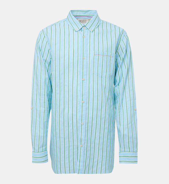 قميص دوبي مخطط بصف أزرار