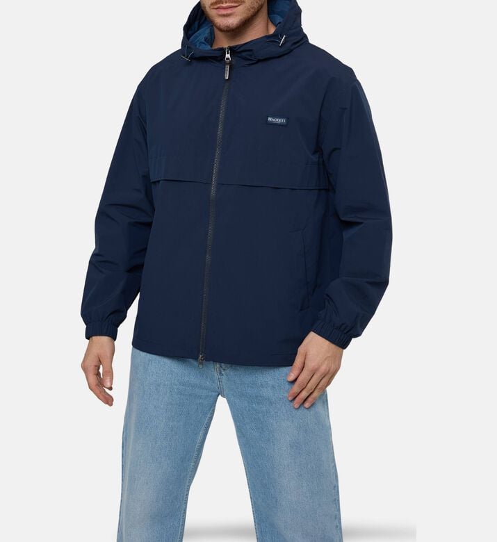 Hackett London Heritage Zip Fastening Hooded Jacket, Model View