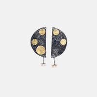 Black Rhodium Baroque Pearl Earrings
