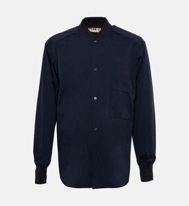 Plan C Button Closure Ribbed Cuffs Shirt, Packshot View