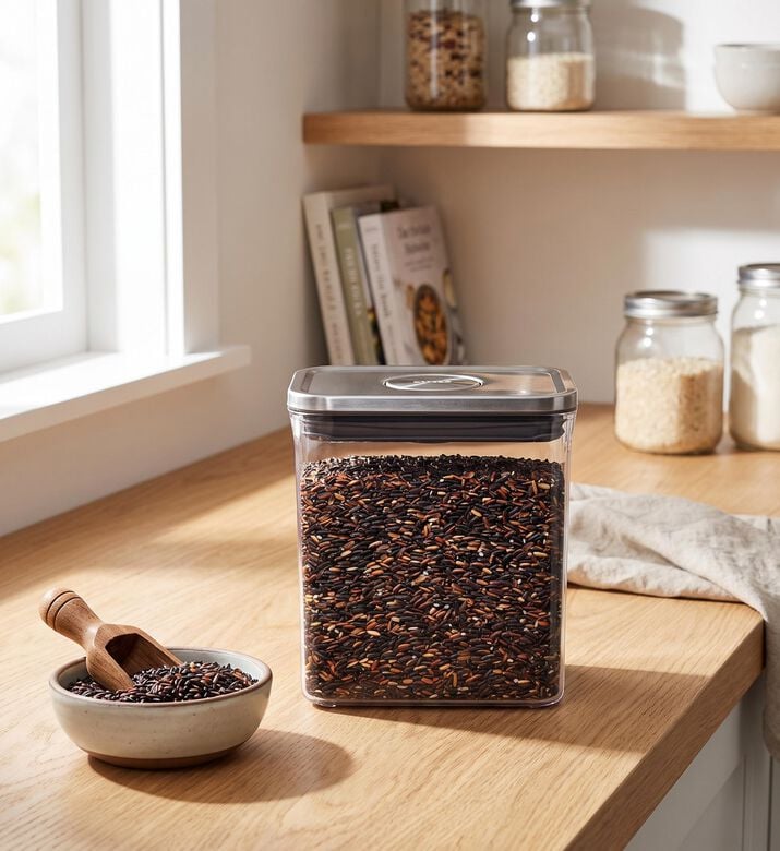 Oxo Pop Steel Lid Rectangular Container, Model View