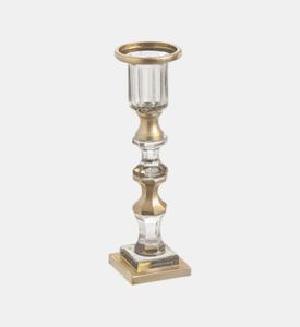 حامل شموع زجاجي مربع القاعدة