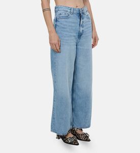 Ganni Casual Wide-leg Denim Pants, Model View