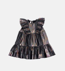 فستان لوسي قصير قطن بطبعة زهور