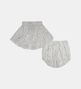 طقم فيلو تنورة قطن وسروال بلومر