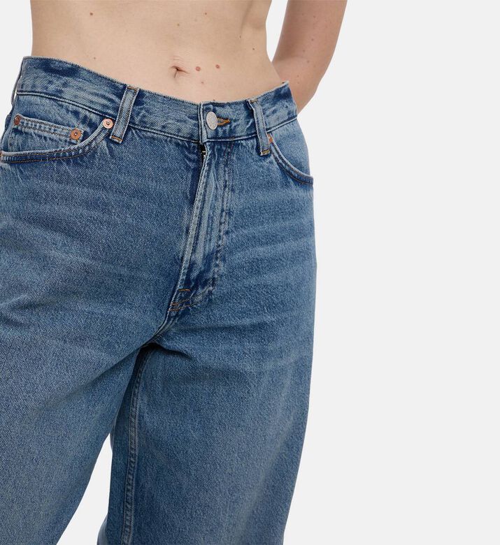 Samsoe Saharper Denim Jeans, Blue, 27, Model View Samsoe Saharper Denim Jeans, Blue, 27, Model View