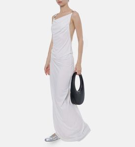 Draped Fitted Maxi Dress