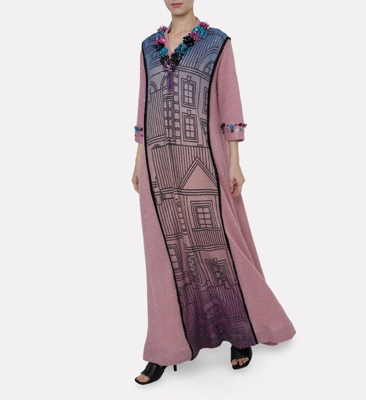 Dalia Al Azem Embellished A-line Abaya, Model View