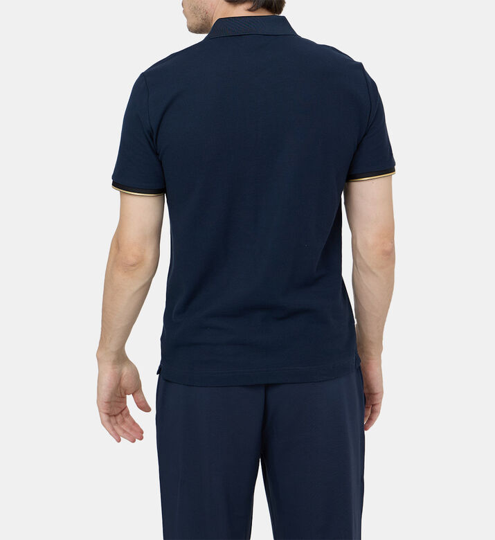 Cotton Golden Logo Polo Shirt