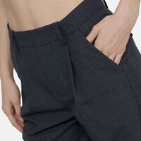Straight-cut Slip Pockets Pants