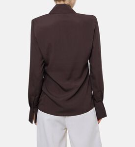 Rowen Rose Wide Cuffs Button-front Shirt, Model View