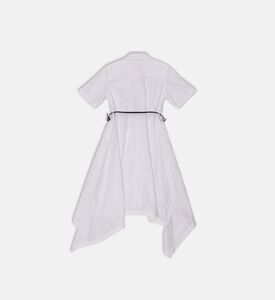 فستان بولو غير متماثل بحزام