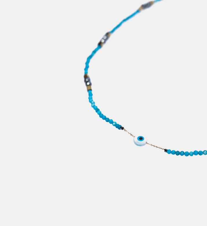 Druzzy Turquoise Evil-eye Charm Necklace
