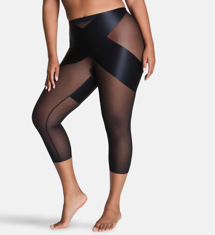Spanx Shape Satin, Black, Xs, Model View