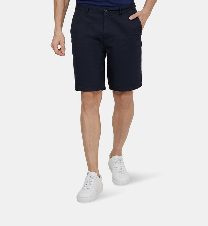 Scotch and Soda Garment-dyed Cotton Chino Shorts, Navy, 36, Model View