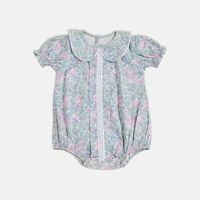 Floral-print Peter Pan Collar Romper