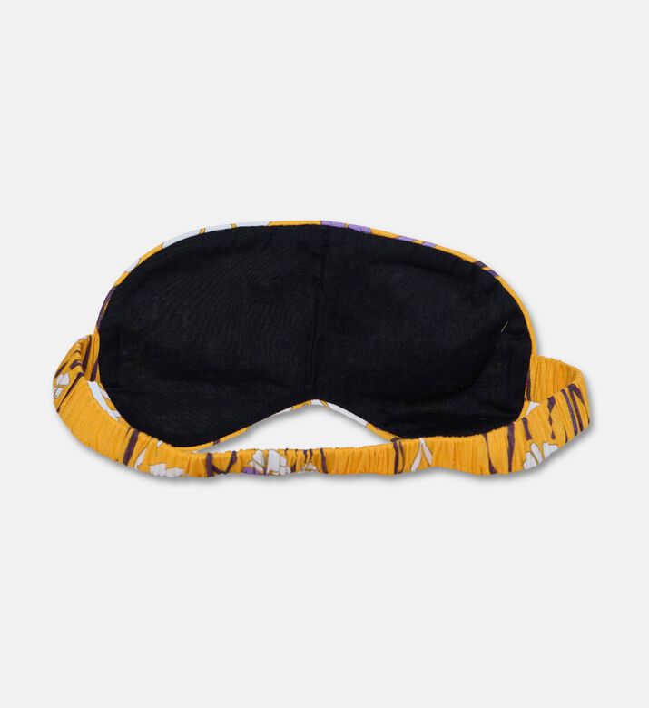 Karma on the Rocks Kiku Mustard Floral-print Eye Mask, Packshot View