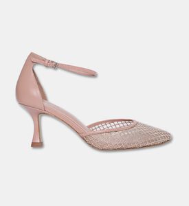 Lola Cruiz Ruby Crystal Mesh Ankle-strap Sandals, Nude, Eu-41, Packshot View